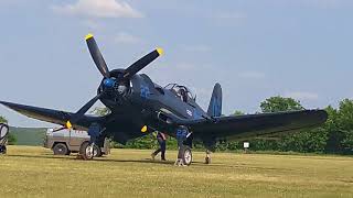 la fertéalais Corsair F4U 5N vol dessai séquence émotion [upl. by Nnaassilem]