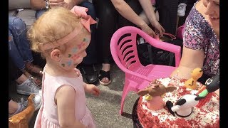 2nd Birthday Cake Blow Out Candles Toddler Baby ElsieRose [upl. by Kcirrad80]