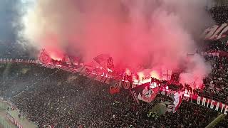 AC Milan Fans in Harmony Sarà Perché Ti Amo Echoes Through San Siro [upl. by Ennaesor]