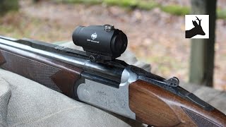 Red dot sight  zeroing on a combo gun  kolimator PWS na kniejówce  Bockbüchsflinte [upl. by Nethsa]