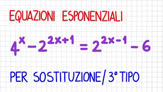 EQUAZIONI ESPONENZIALI 1 per sostituzione  EE47 [upl. by Nnyw738]