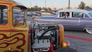 Classic car show Las Vegas Nevada Rockabilly theme quotViva Las Vegasquot hot rods old cars classic cars [upl. by Attelrahs942]