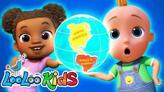 𝑵𝑬𝑾 Seven Continents  S3EP53 Kindergarten Fun  LooLoo Kids Songs for Kids [upl. by Aihsele569]