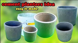 155  how to make cement flower pot  cement ka gamla kaise banaye [upl. by Rik191]