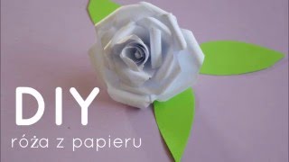 Jak zrobić różę z papieru  How to make paper roses Tutorial [upl. by Sirk]