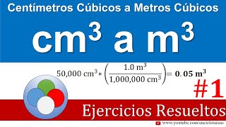 Centímetros Cúbicos a Metros Cúbicos cm3 a m3 [upl. by Hsakaa]