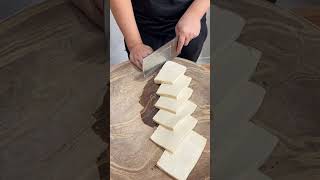 Best Tofu Cutting Tricks food vegetable cooking [upl. by Noskcire951]