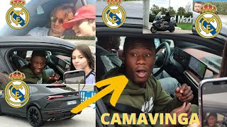 Real Madrid players back to training with Luxurious cars BMW Camavinga make fans crazy [upl. by Bach]