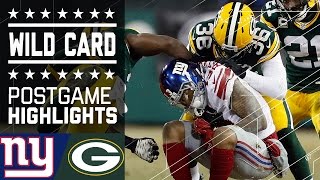 Giants vs Packers  NFL Wild Card Game Highlights [upl. by Dedrick115]