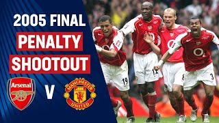 Full Penalty Shootout  Arsenal 54 Manchester United  2005 FA Cup Final [upl. by Clive793]