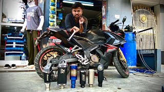 Pulsar 200RS exhaust change  Best exhaust for pulsar 200RS 🔥 [upl. by Oleg450]