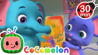 Opposites Friend Song 😃  Cocomelon Animal Time 🐷  🔤 Subtitled Sing Along Songs 🔤 [upl. by Bakeman]