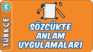 Sözcükte Anlam Uygulamaları  5 Sınıf Türkçe evokul Kampı [upl. by Dira128]