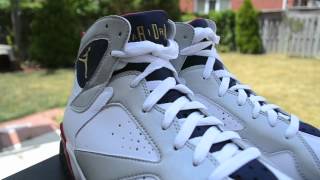 Air Jordan Olympic 7 VII 2012 Retro Pickup Review  On Feet HD [upl. by Eicart]