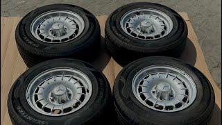 MB OEM W126 Wheels4PieceUsedGood condition Part No1264002102 ll Wheels Size  65 J x 14H2 ET30 [upl. by Rolph]