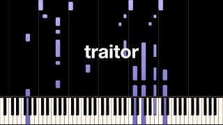 Olivia Rodrigo  traitor  Piano Cover Synthesia Tutorial [upl. by Dachy714]