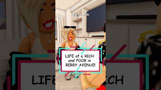 LIFE of a RICH and POOR in BERRY AVENUE roblox berry shorts [upl. by Cohberg]