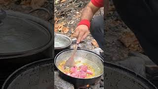 The most popular ghormeh sabzi😋🔥  Cooking in nature🌲🌳🍀food cooking delicious the forest [upl. by Kylen]