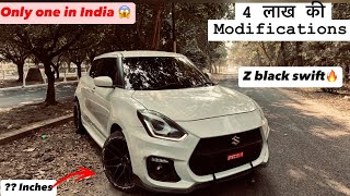 Best New swift full modification 😱🔥 swift base to top 2022 model 🚀 Z black mafia car ❤️ [upl. by Ilram]