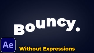 Text Bounce Effect Tutorial in After Effects  No Expressions [upl. by Feola]