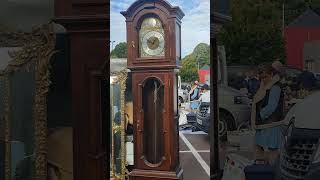 Antique grandfather clock at the Tournai flea market — a rare find for connoisseursvlog travel [upl. by Maiocco]