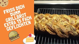 Friss dich Dumm Brot Grillbrot BBQ Beilage Zupfbrot Grillbeilage 15fach geflochten [upl. by Yeorgi424]