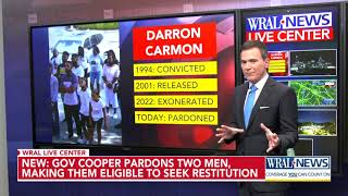 Gov Roy Cooper pardons two men making them eligible to seek restitution [upl. by Innis]