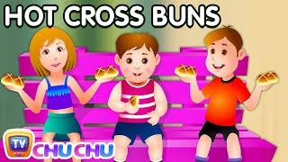 Hot Cross Buns Nursery Rhyme with Lyrics  Cartoon Animation Rhymes amp Songs for Children [upl. by Ilahsiav]