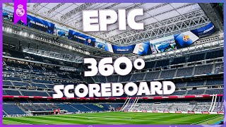 Real Madrids AMAZING 360º VIDEO SCOREBOARD at the Bernabéu [upl. by Corell]