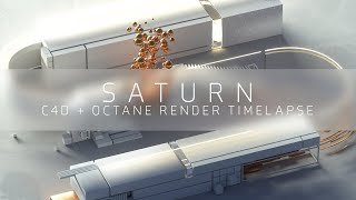 C4D  OCTANE Timelapse  SATURN [upl. by Lefton]