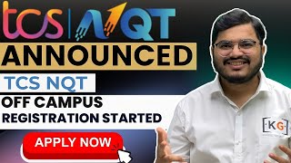 TCS Off Campus Mega Hiring  TCS NQT Announced  TCS NQT Registration  TCS Hiring  TCS Exam Date [upl. by Xanthe]