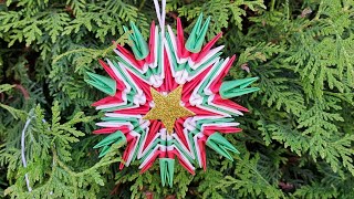 Weihnachtsstern zum aufhängen Teil 2 von 4  Origami 3d  Bauanleitung  Christmas star  Tutorial [upl. by Henrieta]