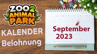 Zoo 2 Animal Park  Kalender September 2023 Deutsch [upl. by Ihculo986]