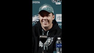 Kellen Moore laughs when asked about the sun glare in the EaglesCowboys matchup [upl. by Annoiek]