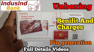 Indusind Bank Eazydiner Credit Card unboxing video। Eazydiner indusind Bank Platinum Credit Card। [upl. by Hserus]