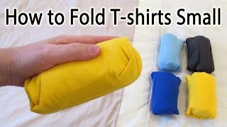 How to Fold a Tshirt Small to Save Space  Lifehack [upl. by Nelia766]