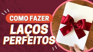 TÉCNICA INFALÍVEL PARA FAZER LAÇOS DE FITA DE CETIM PERFEITOS 100 garantido [upl. by Eibrad349]