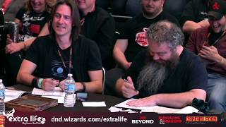 Chris Perkins Matt Mercer Patrick Rothfuss and Amy Vorphal Play DampD [upl. by Asseniv]