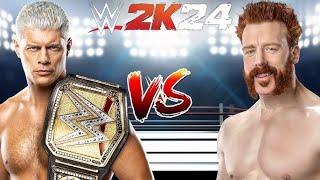 WWE 2K24  Cody Rhodes vs Sheamus  Legend difficulty [upl. by Aderf]