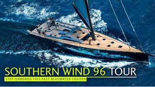 The carbon bluewater cruiser with hybrid propulsion  Southern Wind 96 tour  Yachting World [upl. by Neyu522]