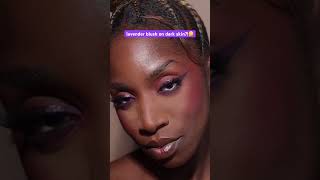 Lavender blush on dark skin 🤔 cocoaswatches makeup blush [upl. by Riffle]