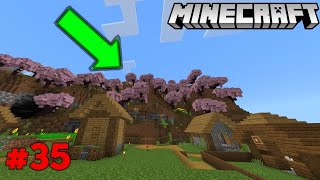 GOING TO CHERRY MOUNTAIN IN MINECRAFT SURVIVAL 35 [upl. by Alrrats659]