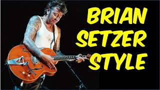 Brian Setzer Style Lick  Rockabilly Guitar Lesson Tutorial with TAB [upl. by Fortna222]