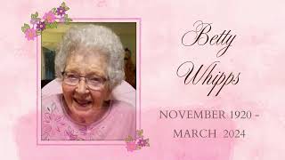 Betty Whipps Memorial Service [upl. by Ordnagela]