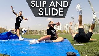 Tiros Resbaladizos de Fútbol  SLIP N SLIDE Challenge Football Tricks Online [upl. by Katya]