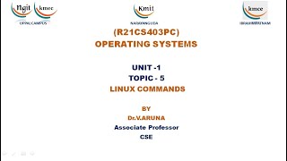 UNIT 1 LINUX COMMANDS [upl. by Pollitt]