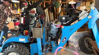 LS MT125 Tractor Demolition of Root Cellar [upl. by Ashby956]