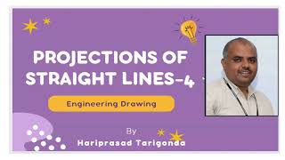 Projection of Straight lines4 engineeringdrawing engineering mechanical mechanicalengineering [upl. by Anissej578]