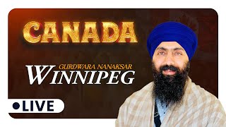 LIVE GURDWARA NANAKSAR WINNIPEG CANADA Baba Banta Singh Ji 91 8427088882 [upl. by Epilef]