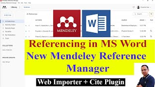 Referencing in Microsoft MS Word with New Mendeley Reference Manager [upl. by Emanuela]